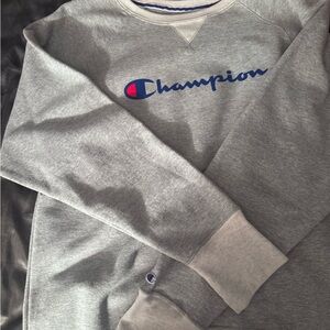 Champion Gray Crewneck Sweater Classic Style